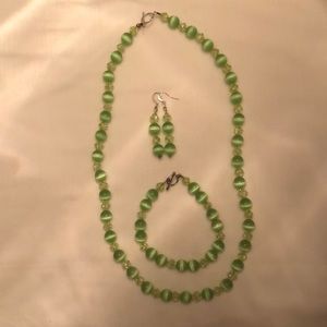 Green tigers eye set